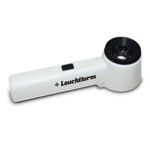 Loupe à poser, avec échelles de mesure, Facteur d'agrandissement: 10x, Diamètre de la lentille Ø 30 mm, avec LED (2x)