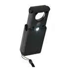 Loupe de poche, Multi-Loupe à sortir de son (4 fonctions), Facteur d'agrandissement: 30x / 60x, Diamètre de la lentille Ø 21 mm, avec LED et UV 356 nm. - Dim: 100 x 40 x 20 mm ■ par:  pc.
