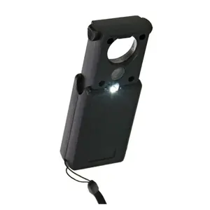 Taschenlupe, Multilupe Ausziehbare (4 Funktionen), Vergrößerungsfaktor: 30x / 60x, Linse Durchmesser Ø 21 mm, mit LED und UV 356 nm. - Abm: 100 x 40 x 20 mm