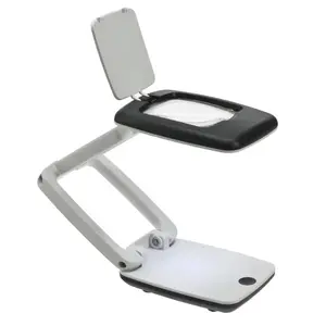 Tischlupe, mit verstellbarem Arm, Vergrößerungsfaktor: 3x, mit LED (8x) - Abm: 45 x 50 x 20 mm