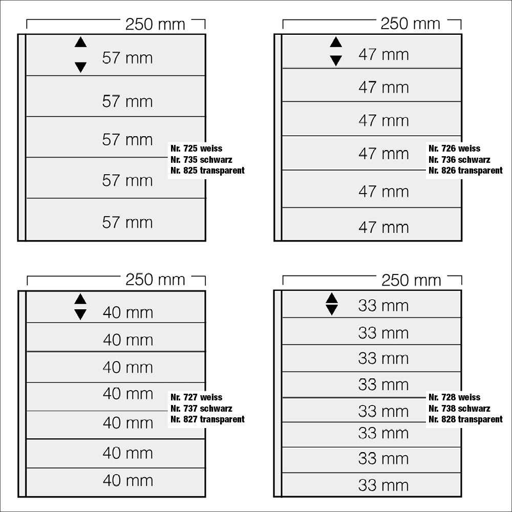 Feuilles Supplémentaires SAFE Pour Billets - 5x3 Pochettes 80x195mm