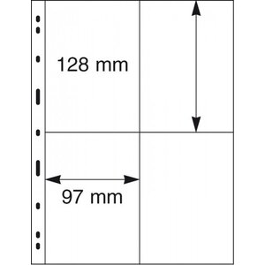 Insteekbladen - Uniplate, 4 vaks indeling: bladen - Transparent 3 Rings