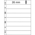 Insteekbladen - Uniplate, 8 vaks indeling: 197 x 26 mm - Zwart 3 Rings - afm: 210 x 280 mm ■ per 10 stuks
