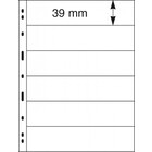 Insteekbladen - Uniplate, 6 vaks indeling: 197 x 39 mm - Zwart 3 Rings - afm: 210 x 280 mm ■ per 10 stuks