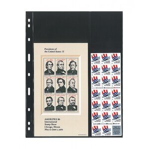 Feuilles de pochettes - Uniplate, 2 compartiment(s): feuilles - Noir3 Anneaux