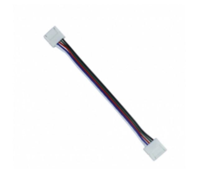 RGBW LED Streifen Verbindungsstück mit Kabel 12mm beidseitig - IP20, 12V/24V kompatibel, für flexible LED-Beleuchtung, einfach zu installieren, ideal für Innenräume RGBW LED Streifen Verbindungsstück mit Kabel 12mm beidseitig - IP20, 12V/24V kompatibel, für flexible LED-Beleuchtung, einfach zu installieren, ideal für Innenräume