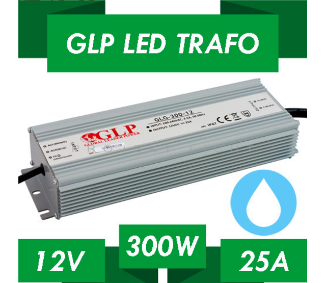 300W 12V 25A LED-Netzteil IP67 wasserdicht – GLP GLG-300-12 – Leistungsstarke Stromversorgung für LED-Streifen, Beleuchtung & mehr – Robustes Gehäuse, 300 Watt, 12 Volt, 25 Ampere 300W 12V 25A LED-Netzteil IP67 wasserdicht – GLP GLG-300-12 – Leistungsstarke Stromversorgung für LED-Streifen, Beleuchtung & mehr – Robustes Gehäuse, 300 Watt, 12 Volt, 25 Ampere