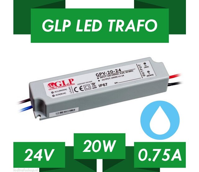 LED-Treiber 20 Watt 24 Volt 1 Ampere – IP67 wasserdicht – GLP GPV-20-24 – Konstantspannungsnetzteil für LED-Streifen – 20W 24V 1A – Schutzart IP67 – zuverlässige Stromversorgung LED-Treiber 20 Watt 24 Volt 1 Ampere – IP67 wasserdicht – GLP GPV-20-24 – Konstantspannungsnetzteil für LED-Streifen – 20W 24V 1A – Schutzart IP67 – zuverlässige Stromversorgung