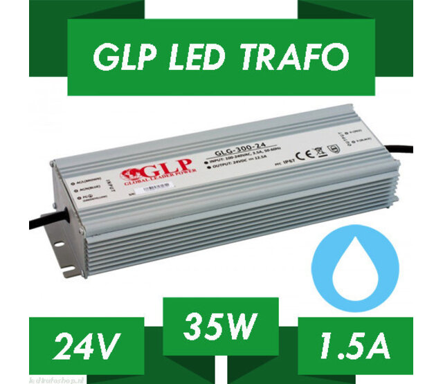 LED-Treiber 35 Watt 24 Volt 1,5 Ampere – IP67 wasserdicht – GLP GPV-35-24 – Konstantspannungsnetzteil für LED-Streifen und Beleuchtung LED-Treiber 35 Watt 24 Volt 1,5 Ampere – IP67 wasserdicht – GLP GPV-35-24 – Konstantspannungsnetzteil für LED-Streifen und Beleuchtung