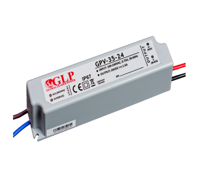 LED-Treiber 35 Watt 24 Volt 1,5 Ampere – IP67 wasserdicht – GLP GPV-35-24 – Konstantspannungsnetzteil für LED-Streifen und Beleuchtung LED-Treiber 35 Watt 24 Volt 1,5 Ampere – IP67 wasserdicht – GLP GPV-35-24 – Konstantspannungsnetzteil für LED-Streifen und Beleuchtung
