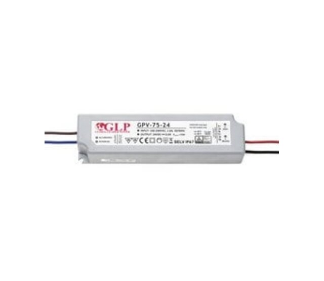75W 24V 3A LED-Netzteil IP67 wasserdicht – GLP GPV-75-24 – Ideal für LED-Streifen & Beleuchtung – Konstantspannung – Robustes Gehäuse – CE-zertifiziert