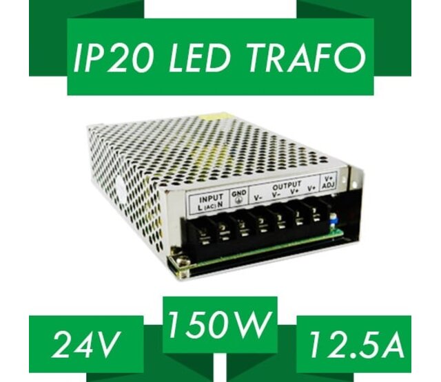 LED-Netzteil 150 Watt 24 Volt 6 Ampere IP20 für LED-Streifen – POS-150-24-C – Konstantspannungsversorgung für LED-Beleuchtung LED-Netzteil 150 Watt 24 Volt 6 Ampere IP20 für LED-Streifen – POS-150-24-C – Konstantspannungsversorgung für LED-Beleuchtung