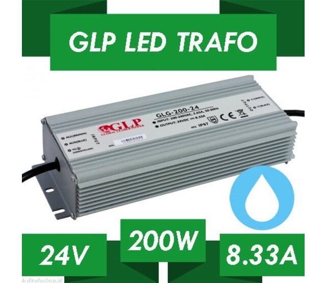 200W 24V 8,33A LED-Netzteil IP67 wasserdicht – GLP GPV-200-24 – Konstantspannungsquelle für LED-Streifen, Beleuchtung & mehr – robustes Gehäuse, 230V AC Eingang 200W 24V 8,33A LED-Netzteil IP67 wasserdicht – GLP GPV-200-24 – Konstantspannungsquelle für LED-Streifen, Beleuchtung & mehr – robustes Gehäuse, 230V AC Eingang