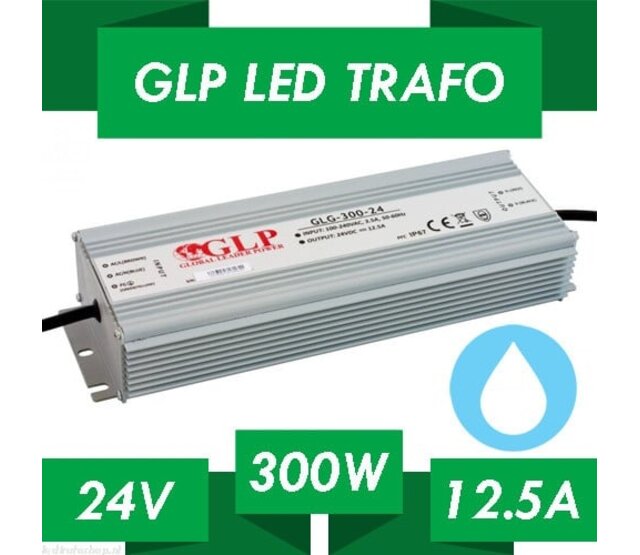 300W 24V 12,5A LED-Netzteil IP67 wasserdicht – GLP GPV-300-24 – Stromversorgung für LED-Streifen, Beleuchtung & mehr – robuste Bauweise, 230V AC Eingang, 24V DC Ausgang 300W 24V 12,5A LED-Netzteil IP67 wasserdicht – GLP GPV-300-24 – Stromversorgung für LED-Streifen, Beleuchtung & mehr – robuste Bauweise, 230V AC Eingang, 24V DC Ausgang