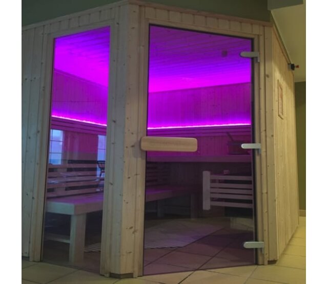 RGB LED-Streifen Sauna Komplettset 24V IP65 – 5 Meter Set mit dimmbarer Beleuchtung