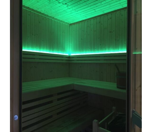 RGB LED-Streifen Sauna Komplettset 24V IP65 – 5 Meter Set mit dimmbarer Beleuchtung