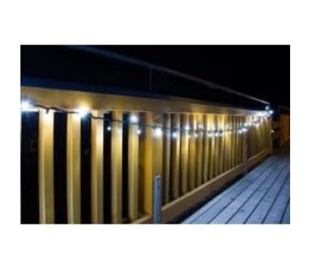 Blinkende Weihnachtsbeleuchtung – 50 LEDs, 5 Meter, koppelbar bis 30 Sets, weiß, wasserdicht IP44, 230 V AC, für Innen- und Außenbereich, 5 Jahre Garantie