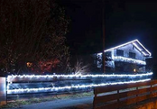 200 LED Weihnachtsbeleuchtung, 10 m koppelbarer LED-Streifen, warmweiße Lichterkette mit Blinkfunktion, IP44 wasserfest, für Innen- und Außendekoration, 24V Niedervolt