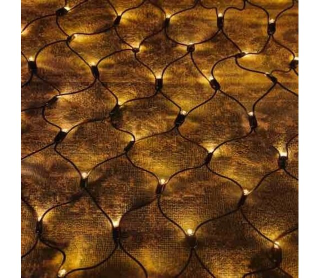 1,5 x 10 m LED Lichternetz - 1200 LEDs - Warmweiß (3000K) - IP67 wasserdicht - PRO LUKSUS - Innen- und Außenbereich - 24V Niedervolt - Energieeffizient - Dauer- und Blinkfunktion