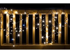 LED Eiszapfen-Lichterkette warmweiß 0,5 x 0,9 m für Außenbeleuchtung