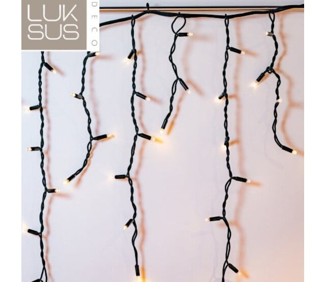 9m LED Streifen - IJspegels Kerstbeleuchtung, 300 LEDs, Amber Extra Warmweiß, IP67 Wasserdicht, Professionelle Außenbeleuchtung, LUKSUS Serie 9m LED Streifen - IJspegels Kerstbeleuchtung, 300 LEDs, Amber Extra Warmweiß, IP67 Wasserdicht, Professionelle Außenbeleuchtung, LUKSUS Serie