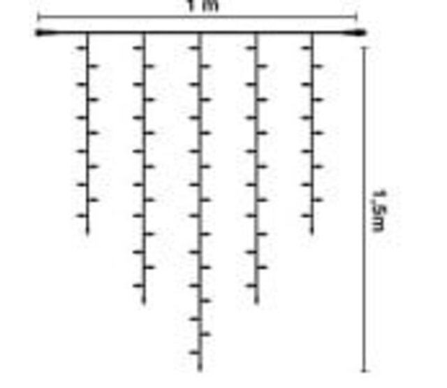 LED-Eiszapfen-Kerzenlicht, 1 x 1,5 Meter, Weiß, Eiskristall-Effekt, Außen- und Innenbeleuchtung, Energieeffizient, Frosted-LED-Technologie, IP44 Wasserschutz, Weihnachtsdeko LED-Eiszapfen-Kerzenlicht, 1 x 1,5 Meter, Weiß, Eiskristall-Effekt, Außen- und Innenbeleuchtung, Energieeffizient, Frosted-LED-Technologie, IP44 Wasserschutz, Weihnachtsdeko
