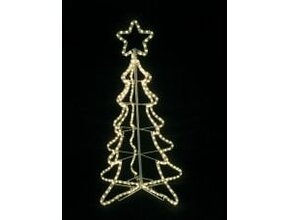Wasserdichte Weihnachtsbaum LED Lichterkette mit 396 LEDs, 24V, 10m, warmweiß/kaltweiß, für Außen & Innen