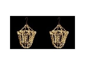 LED Kronleuchter für Innen & Außen 35 cm – Set mit 2 Stück, moderne Beleuchtung