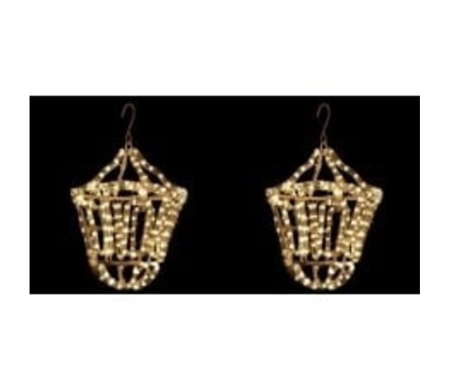 LED-Kronleuchter für Innen- und Außenbereich, 35 cm Durchmesser, Set mit 2 Stück – Energieeffiziente LED-Beleuchtung, wetterfest, dimmbar, inkl. Montagezubehör LED-Kronleuchter für Innen- und Außenbereich, 35 cm Durchmesser, Set mit 2 Stück – Energieeffiziente LED-Beleuchtung, wetterfest, dimmbar, inkl. Montagezubehör