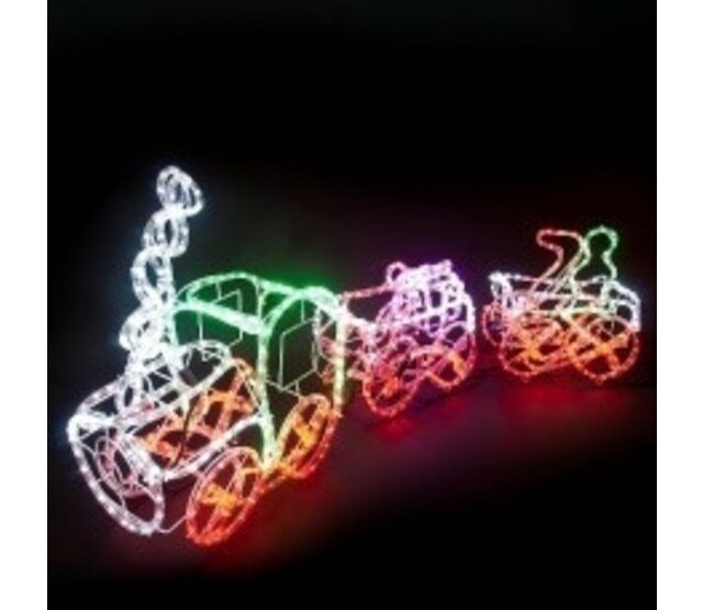 LED-Weihnachtszug für Innen & Außen, 175 cm Länge, mit 200 warmweißen LED-Streifen, wetterfest, 24V Niedervolt-Betrieb, inkl. Transformator, ideal für Garten, Terrasse oder Wohnzimmerdekoration LED-Weihnachtszug für Innen & Außen, 175 cm Länge, mit 200 warmweißen LED-Streifen, wetterfest, 24V Niedervolt-Betrieb, inkl. Transformator, ideal für Garten, Terrasse oder Wohnzimmerdekoration