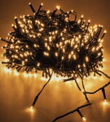 Warmweiße Weihnachtsbeleuchtung – 200 LEDs, 14 Meter, 8 Lichtmodi, Timer, IP44 für Innen- und Außenbereich – LUKSUS