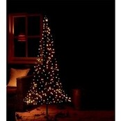 Premium Weihnachtsbaum mit 250 warmweißen LED-Lichtern, 185 cm Höhe, energiesparend und wasserfest, ideal für Innen- und Außenbereich