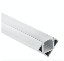 50 Meter LED-Streifen Aluminium-Hohlkammerprofil mit Abdeckung 25,66 mm x 18,01 mm - P23, ideal für indirekte Beleuchtung, Montage in Ecken, hochwertige Lichtstreuung, präzise Maße nach DIN-Normen