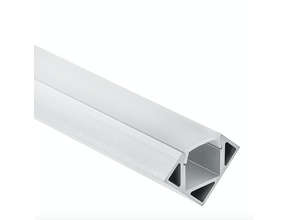 50m LED Alu-Profil Eckig mit Abdeckung 25,66x18,01 mm für LED Streifen - P23