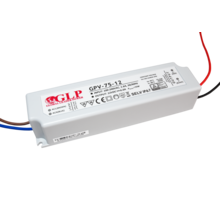75W 12V 6A LED-Netzteil IP67 wasserdicht – GLP GPV-75-12 – Stromversorgung für LED-Streifen, 12 Volt Gleichstrom, 6 Ampere, staub- und wasserfest