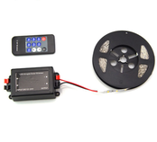Funk-LED-Streifen-Dimmer mit Fernbedienung – 12V/24V, 8A, PWM-Technologie, für RGB/RGBW/LED-Streifen, kompatibel mit 96W (12V) & 192W (24V), einfache Installation, präzise Helligkeitssteuerung Funk-LED-Streifen-Dimmer mit Fernbedienung – 12V/24V, 8A, PWM-Technologie, für RGB/RGBW/LED-Streifen, kompatibel mit 96W (12V) & 192W (24V), einfache Installation, präzise Helligkeitssteuerung