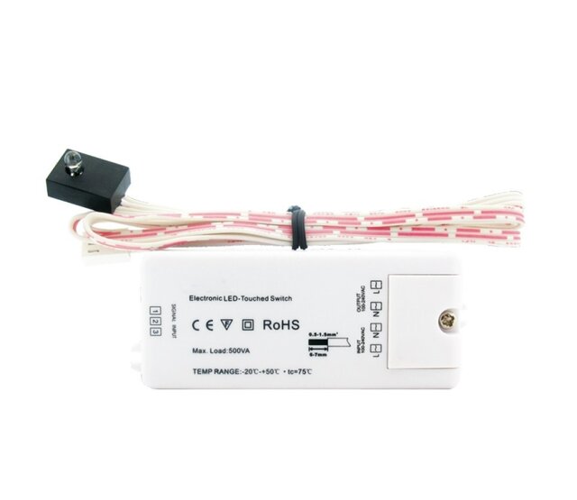 PIR-Bewegungsmelder mit Touch-Sensor für LED-Streifen – 12V/24V, 150W max., 360° Erfassung, IP20, Einfache Montage für Innenraumbeleuchtung PIR-Bewegungsmelder mit Touch-Sensor für LED-Streifen – 12V/24V, 150W max., 360° Erfassung, IP20, Einfache Montage für Innenraumbeleuchtung