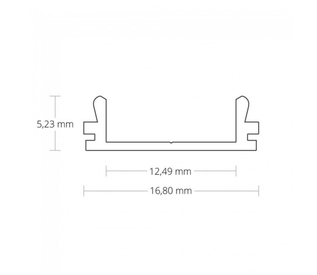 LED Streifen Profil 2 Meter mit runder Abdeckung, 16,85 mm x 2,01 mm, Aluminium 16ALU – Hochwertiges Aluminiumprofil für LED-Beleuchtung, präzise Maße, ideal für Innen- und Außenanwendungen LED Streifen Profil 2 Meter mit runder Abdeckung, 16,85 mm x 2,01 mm, Aluminium 16ALU – Hochwertiges Aluminiumprofil für LED-Beleuchtung, präzise Maße, ideal für Innen- und Außenanwendungen