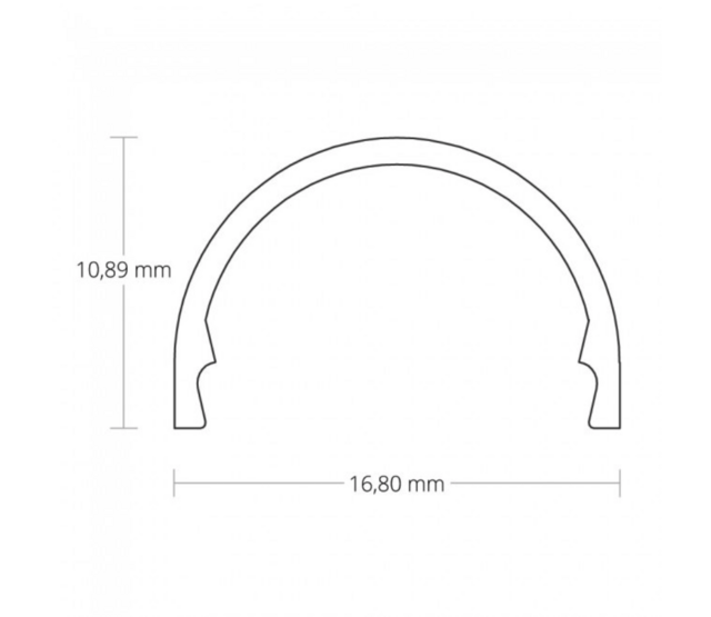 LED Streifen Profil 2 Meter mit runder Abdeckung, 16,85 mm x 2,01 mm, Aluminium 16ALU – Hochwertiges Aluminiumprofil für LED-Beleuchtung, präzise Maße, ideal für Innen- und Außenanwendungen LED Streifen Profil 2 Meter mit runder Abdeckung, 16,85 mm x 2,01 mm, Aluminium 16ALU – Hochwertiges Aluminiumprofil für LED-Beleuchtung, präzise Maße, ideal für Innen- und Außenanwendungen