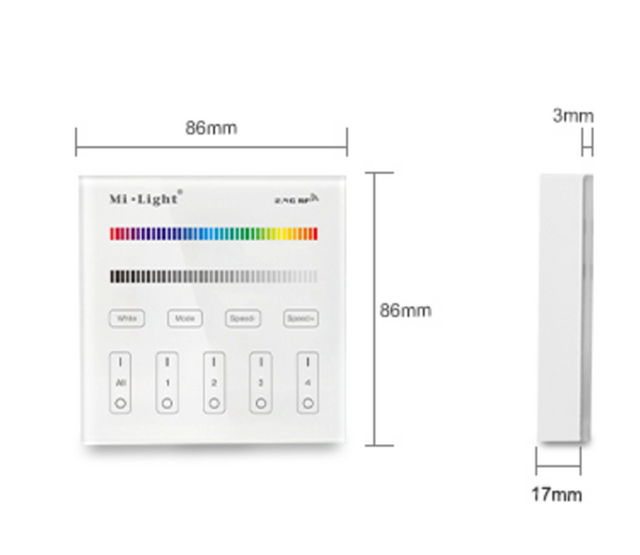 RGB / RGBW / RGBWW LED Streifen Wanddimmer – Draadlos, 24V/12V, 144W max, App- & Sprachsteuerung, kompatibel mit Alexa & Google Home, dimmbar, Farbsteuerung, für Smart Home RGB / RGBW / RGBWW LED Streifen Wanddimmer – Draadlos, 24V/12V, 144W max, App- & Sprachsteuerung, kompatibel mit Alexa & Google Home, dimmbar, Farbsteuerung, für Smart Home