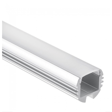 Rundes LED Streifen Profil 2m mit Abdeckung 18,73x15,32 mm Aluminium 09.1ALU