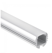 Rundes LED-Streifen-Profil 2 Meter mit Diffusorabdeckung, 18,73 mm x 15,32 mm, Aluminium, 09.1ALU, für gleichmäßige Lichtverteilung, ideal für Innen- und Außenbeleuchtung Rundes LED-Streifen-Profil 2 Meter mit Diffusorabdeckung, 18,73 mm x 15,32 mm, Aluminium, 09.1ALU, für gleichmäßige Lichtverteilung, ideal für Innen- und Außenbeleuchtung