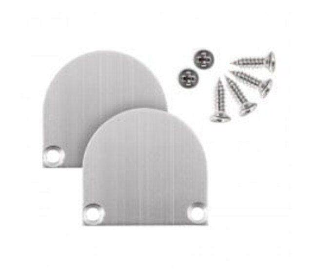 2 x Endkappen für LED-Aluminiumprofile mit Schrauben – XL04ALU C4, passend für LED-Streifen, inkl. Montagematerial, hochwertige Aluminium-Ausführung, präzise Verarbeitung, ideal für professionelle LED-Beleuchtungslösungen