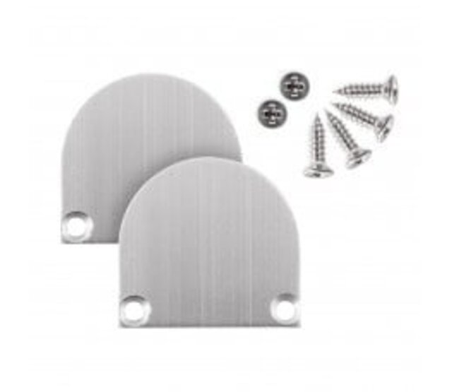 2 x Endkappen für LED-Aluminiumprofile mit Schrauben – XL04ALU C4, passend für LED-Streifen, inkl. Montagematerial, hochwertige Aluminium-Ausführung, präzise Verarbeitung, ideal für professionelle LED-Beleuchtungslösungen
