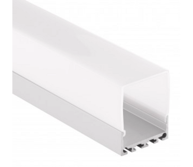 LED-Aluminiumprofil 200 cm mit hoher Abdeckung, 26,79 mm x 36 mm, XL04.C3ALU – Hochwertiges Profil für LED-Streifen, präzise Maße, optimale Lichtstreuung, ideal für Innenbeleuchtung