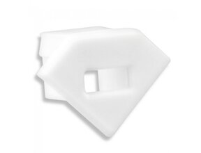 Endkappe mit Kabeldurchführung - C23 Weiß