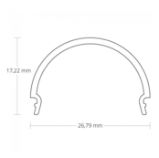 LED Streifen Profil XL 2 Meter mit runder Abdeckung 24mm, 36,79mm x 11,69mm - XL7.C4ALU, Aluminium, für LED-Beleuchtung, Montageprofil, Lichtleiste LED Streifen Profil XL 2 Meter mit runder Abdeckung 24mm, 36,79mm x 11,69mm - XL7.C4ALU, Aluminium, für LED-Beleuchtung, Montageprofil, Lichtleiste