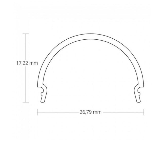 LED Streifen Profil XL 2 Meter mit runder Abdeckung 24mm, 36,79mm x 11,69mm - XL7.C4ALU, Aluminium, für LED-Beleuchtung, Montageprofil, Lichtleiste LED Streifen Profil XL 2 Meter mit runder Abdeckung 24mm, 36,79mm x 11,69mm - XL7.C4ALU, Aluminium, für LED-Beleuchtung, Montageprofil, Lichtleiste