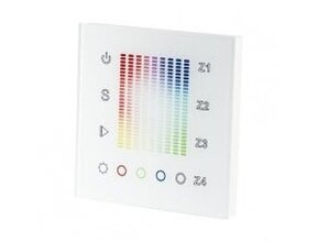 Funk-Wanddimmer für RGB & RGBWW LED Streifen DMX 4-Zonen Steuerung