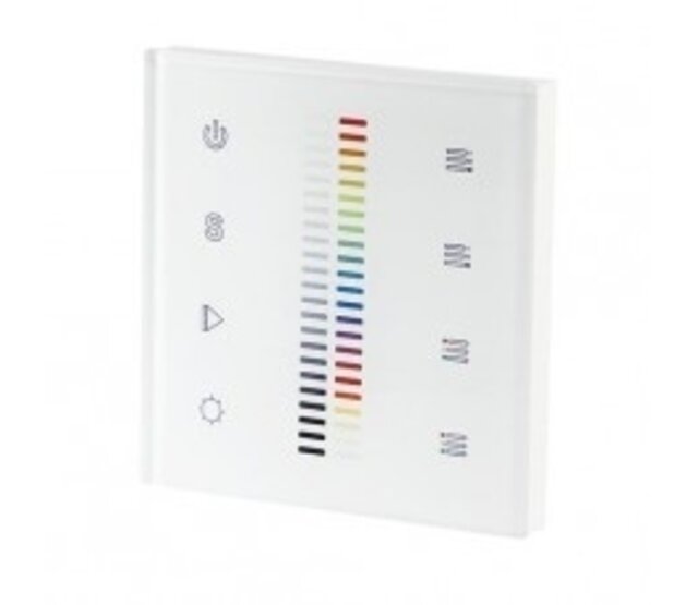 DMX-fähiger Einbaudimmer für RGB-LED-Streifen (1 feste Farbe) – 2-Zonen-Steuerung, ideal für Beleuchtungsprojekte mit präziser Farbregelung und DMX512-Kompatibilität